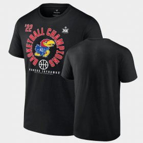 College Basketball Kansas 2022 Big 12 Conference Tournament Champions Men Black T-Shirt 354353-918