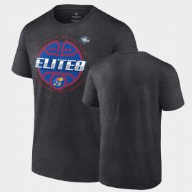 College Basketball Kansas 2022 NCAA March Madness Elite Eight Basketball Tournament Men's Charcoal T-Shirt 625902-710