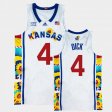 #4 Gradey Dick College Basketball University of Kansas Honoring Black Excellence Basketball Mens White Jersey 556862-889