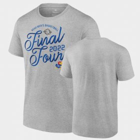 College Basketball University of Kansas 2022 NCAA March Madness Final Four Time Out Men's Gray T-Shirt 770386-892