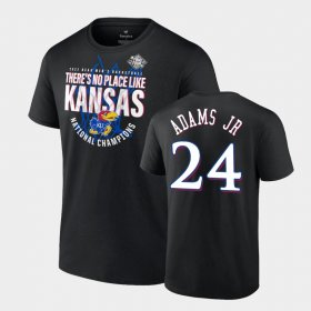 #24 KJ Adams Jr. 2022 National Champions Jayhawks Floater Men Black T-Shirt 291923-413