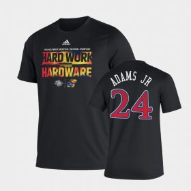 #24 KJ Adams Jr. 2022 National Champions Kansas Locker Room Men Black T-Shirt 859760-712