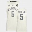 #5 Kyle Cuffe Jr. College Basketball Kansas Jayhawks Reverse Retro Mens White Jersey 691866-900