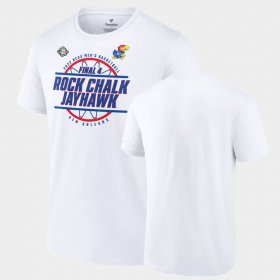 College Basketball Jayhawks 2022 NCAA March Madness Final Four Baseline Mens White T-Shirt 190746-970