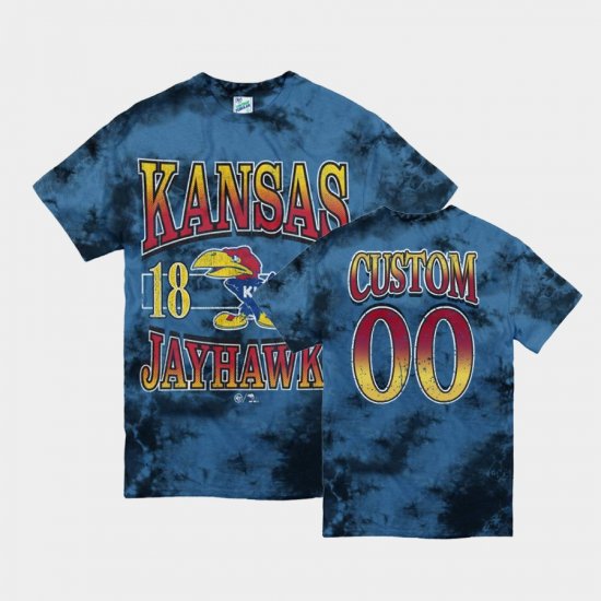 #00 Custom Vintage Tubular Kansas Retro Tie-Dye Men Blue T-Shirt 972998-747
