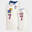 #7 Gradey Dick College Basketball Kansas Jayhawks Class of 2022 Men's Cream Jersey 897885-819
