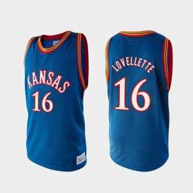 #16 Clyde Lovellette Alumni Kansas Jayhawks College Basketball Men Royal Jersey 700846-777