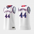 #44 Mitch Lightfoot Replica Jayhawks Swingman College Basketball Mens White Jersey 742668-231