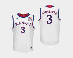 #3 Sam Cunliffe College Basketball Kansas Jayhawks Men's White Jersey 707730-472